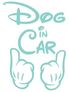 18色!ドッグインカー ステッカー!Dog in car Sticker /車用/シール/ Vinyl/Decal /ステッカー/バイナル/デカール/ミント/mint-1