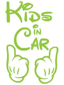 18色!キッズインカー ステッカー!Kids in car Sticker /車用/シール/ Vinyl/Decal /ステッカー/バイナル/デカール/黄緑/ライム/lime-1