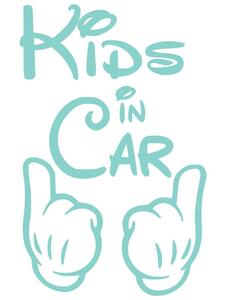 18色!キッズインカー ステッカー!Kids in car Sticker /車用/シール/ Vinyl/Decal /ステッカー/バイナル/デカール/ミント/mint-1