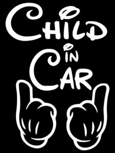 18色!チャイルドインカー ステッカー!Child in car Sticker /車用/シール/ Vinyl/Decal /ステッカー/バイナル/デカール/白/ホワイト-1