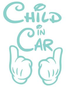 18色!チャイルドインカー ステッカー!Child in car Sticker /車用/シール/ Vinyl/Decal /ステッカー/バイナル/デカール/ミント/mint-1