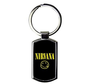 限定!Metal Keychain/キーホルダー/メタル/キーチェーン/キーリング【Nirvana/ニルヴァーナ】カート・コバーン/ロックバンド/ROCK BAND-1