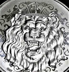 【1円～！】咆哮するライオンキング 2ドル銀貨、2021 ニウエ