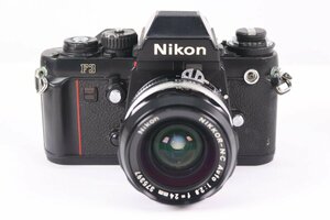 【ジャンク品】NIKON ニコン F3 アイレベル NIKKOR-N・C AUTO 24mm F2.8 一眼レフ フィルム カメラ 単焦点 レンズ 38065-K