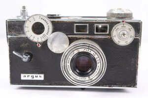 【ジャンク品】ARGUS アーガス C3 アンティークカメラ CONTED CINTAR 50mm F3.5 フィルム カメラ レンジファインダー 38311-K①