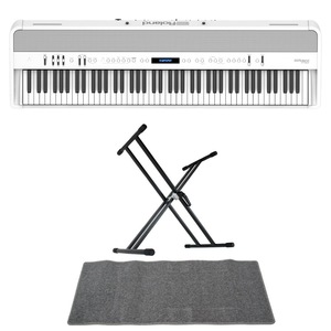 ROLAND FP-90X-WH Digital Piano ホワイト デジタルピアノ スタンド マット 3点セット [鍵盤 DMset]