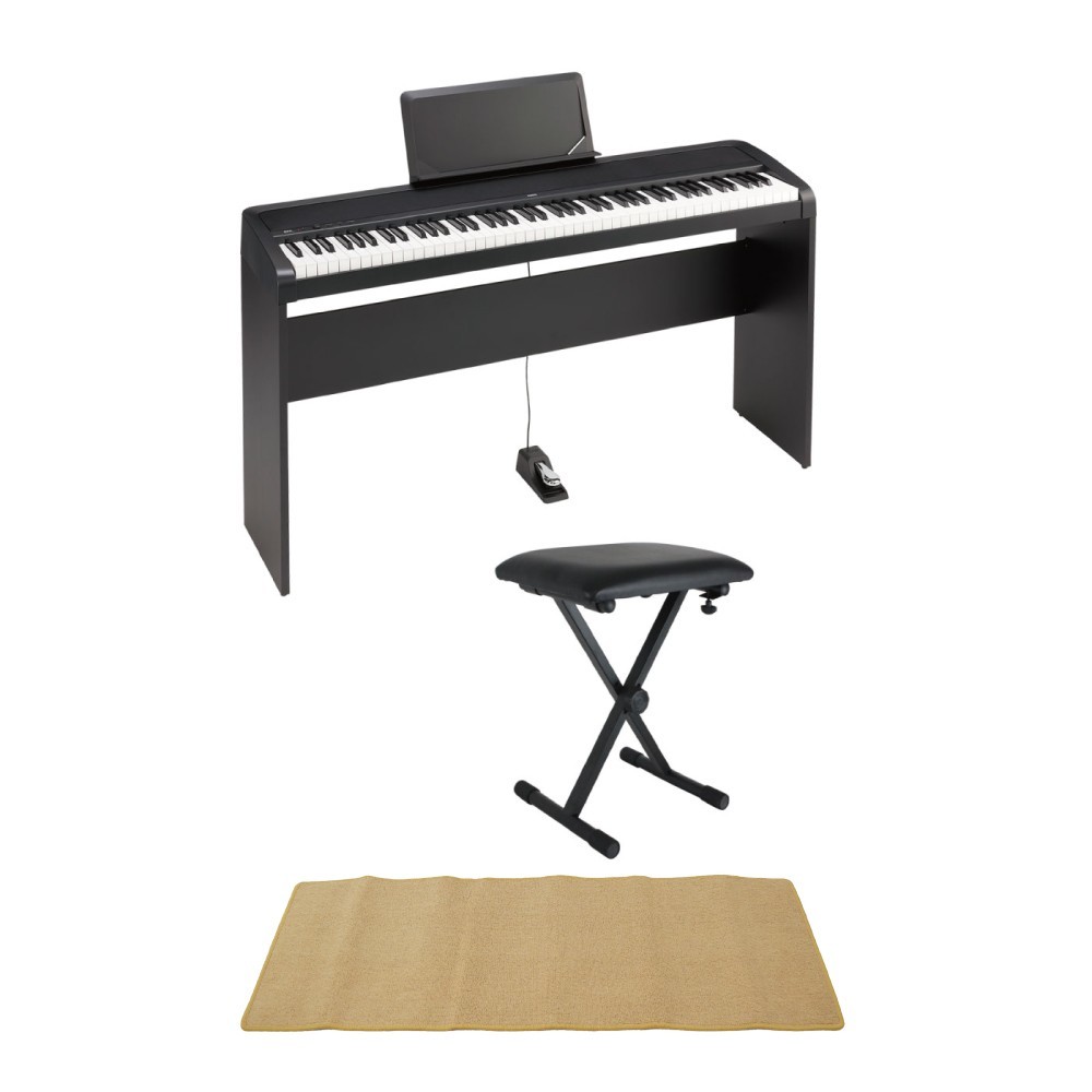 ユナイテッドトウキョウ KORG C1 AIR WBK 電子ピアノ KORG PC-300BK キーボードベンチ ピアノマット(クリーム)付きセット  デジタル楽器