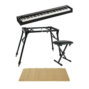KORG D1 DIGITAL PIANO 電子ピアノ 4本脚スタンド X型ベンチ ピアノマット(クリーム)付きセット