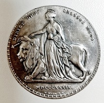 1円スタート★1839年 イギリス ウナとライオン 5ポンド プルーフ 金貨 リストライク メダル ビクトリア女王 ヴィクトリア ウナライオン_画像1