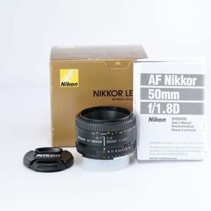 〓ほぼ新品〓 Nikon ニコン 単焦点レンズ Ai AF Nikkor 50mm F1.8D フルサイズ対応 #4120
