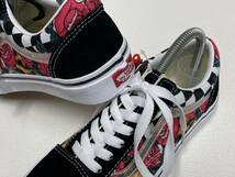 VANS OLD SKOOL 黒スエード バラ レオパード チェッカー US5.5 (23.5cm相当) オールドスクール バンズ アメリカ企画限定!! _画像3