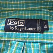 ビンテージ 90s【Polo Ralph Lauren】カナダ製 ターコイズ 半袖シャツ ポロ ラルフローレン 古着 開襟シャツ RRL RL92 RL93 caldwell XL_画像5