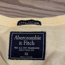 美品　Abercrombie & Fitch アバクロ　Vネック半袖Tシャツ　半袖Tシャツ　イエロー　617_画像3