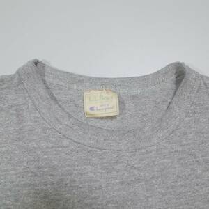 送料無料 champion チャンピオン LL Bean ダブルネーム 88/12 Tシャツ made in USA size:L グレー パチパチ ワンツー