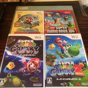 スーパーマリオギャラクシー1、2とペーパーマリオとマリオブラザーズWiiのセット Wiiソフト