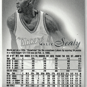 96-97 Flair Showcase Legacy Collection ROW2 #77【MALIK SEALY】006of150 CLIPPERSの画像2