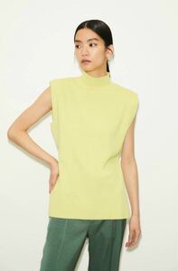 THROW by SLY PADDED H/N KNIT SLIT TOPS