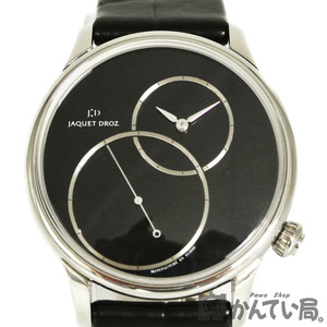 ジャケ・ドロー【JAQUET DROZ】グラン・セコンド オフセンター ONIX 黒文字盤 オニキス メンズ ウォッチ 国産正規品【中古】USED-A