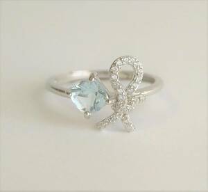  aquamarine ring size adjustment possibility ring silver 925 silver silver ring natural 3 month birthstone 