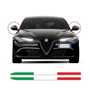 ■ アルファロメオ ジュリア サイドミラー用 トリコローレステッカー 左右セット ■ イタリア車に
