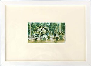 【模写】 新品 笹倉鉄平 軽井沢 現代アート 額装付き 壁掛け 絵画 額入り インテリア 絵 アートポスター オフセット 318x232mm