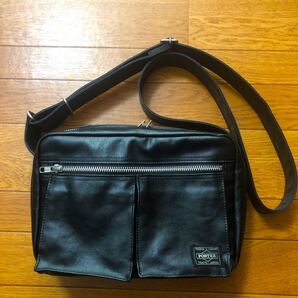 PORTER ショルダーバッグ 吉田カバン レザー ブラック