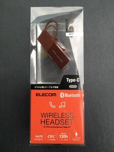 エレコム ELECOM LBT-HSC20MPRD [Bluetoothヘッドセット HS20シリーズ Type-C端子 レッド]　未使用品　《送料無料》