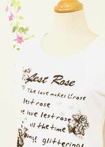 L'EST ROSE　(レストローズ) 　半そでTシャツ　ホワイト　サイズ2_画像4