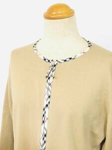  tag equipped BURBERRY LONDON( Burberry London ) cardigan beige knitted lady's M MADE IN ITALY