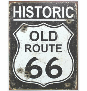 Old Route 66 Weathered ★ Tin Signs（ブリキ看板）【並行輸入品】