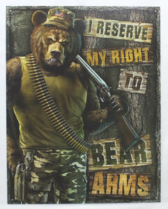 Right to bear Arms ★ Tin Signs（ブリキ看板）【並行輸入品】