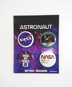 NASA BUTTON PACK 4個セット 缶バッジ (ピンタイプ)