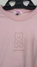 中古☆ピンクラテPink latte☆latte bear刺繍 ロンT カットソー 長袖Tシャツ ジュニアS160cm_画像3