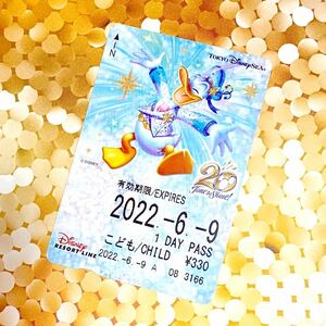 送63円～【20周年 ドナルド フリー切符】日付 バースデー 誕生日 ディズニーリゾートライン 期間限定 リゾラ きっぷ ディズニーシー