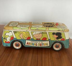 ◆ビンテージ　スヌーピーのブリキのバス( Talking Peanuts Bus)