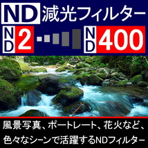 【 Φ49mm 】可変式 ★ ND2←→ND400 ★ 減光NDフィルター★【 スリム ポートレート 花火 光量 Wide 脹可変 】_画像4