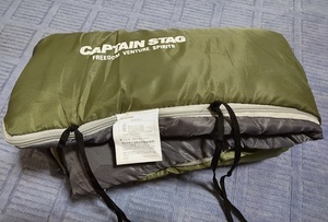 送料無料　新品同様　キャプテンスタッグ　MFコンパクトシュラフ400　UB-0038■CAPTAIN STAG　封筒型寝袋　ツーリング トレッキング　UB-38