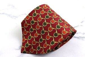 498 jpy ~ Lancel . what pattern print pattern France made brand necktie men's red yellow superior article 