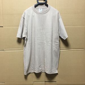 PROCLUB プロクラブ コンフォート (コムフォート) カーキ Lサイズ ベージュ 半袖無地Tシャツ ポケット無し 5.8oz