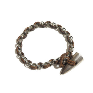 J8000P　▼RUST LONDON▼　Toggle Bracelet シルバー925 × レザー トグルブレスレット rb