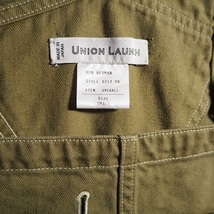 H9866P▼UNION LAUNCH ユニオンランチ × Ron Herman ロンハーマン▼ 新品 21SS お茶染め デニム サロペットスカート カーキ 春～秋 rb mks_画像4