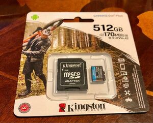 microSD 512GB 170MB/s UHS-I U3 V30 A2 SDCG3/512GB Kingston 未開封新品