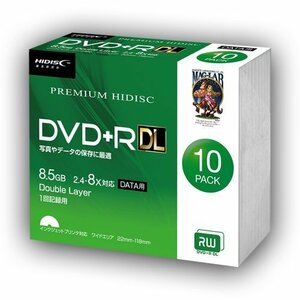 DVD+R DL 片面2層 8倍速 8.5GB 10枚 スリムケース入り インクジェットプリンター対応 HIDISC HDVD+R85HP10SC/0108ｘ３個セット/卸/送料無料