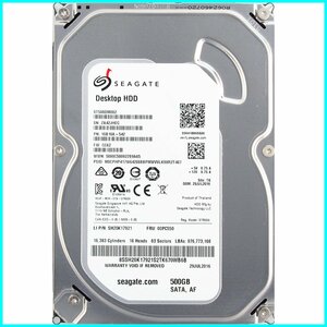 SEAGATE ST500DM002 1SB10A-542 CC62 3.5インチ SATA600 500GB 578回 949時間