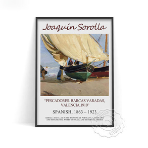 G1761 ホアキン・ソローリャ Joaquin Sorolla キャンバスアートポスター 50×70cm インテリア 雑貨 海外製 枠なし C