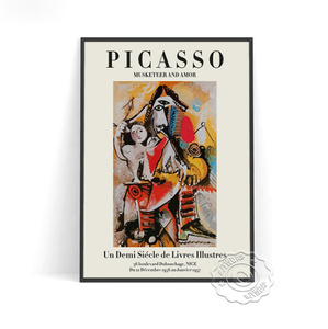 G1771 パブロ・ピカソ Pablo Picasso キャンバスアートポスター 50×70cm インテリア 雑貨 海外製 枠なし G