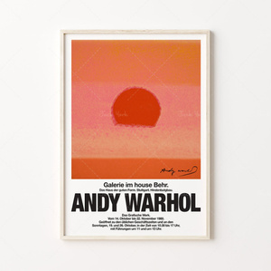 G61 アンディ・ウォーホル Andy Warhol サンセット キャンバスアートポスター 50×70cm 海外製 インテリア 雑貨 枠なし C