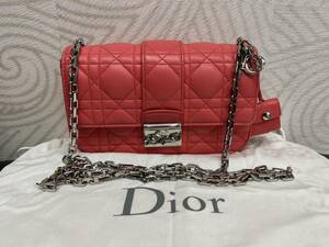 * Dior *reti Dior * kana -ju* diagonal .. chain shoulder bag * leather 