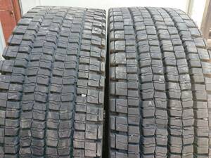 札幌 引き取り可 245/70R19.5 136/134J 2本 DUNLOP SP001 中型大型トラック冬タイヤ中古 バリ山 低床増トン4軸などに KLT111TE