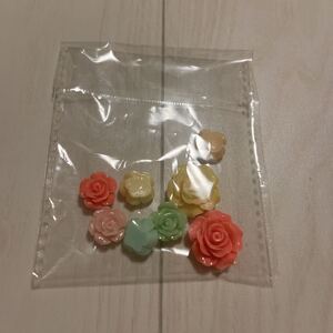 ハンドメイド ハンドメイド作成 小物 小物作成 バラ カラフル ネイル